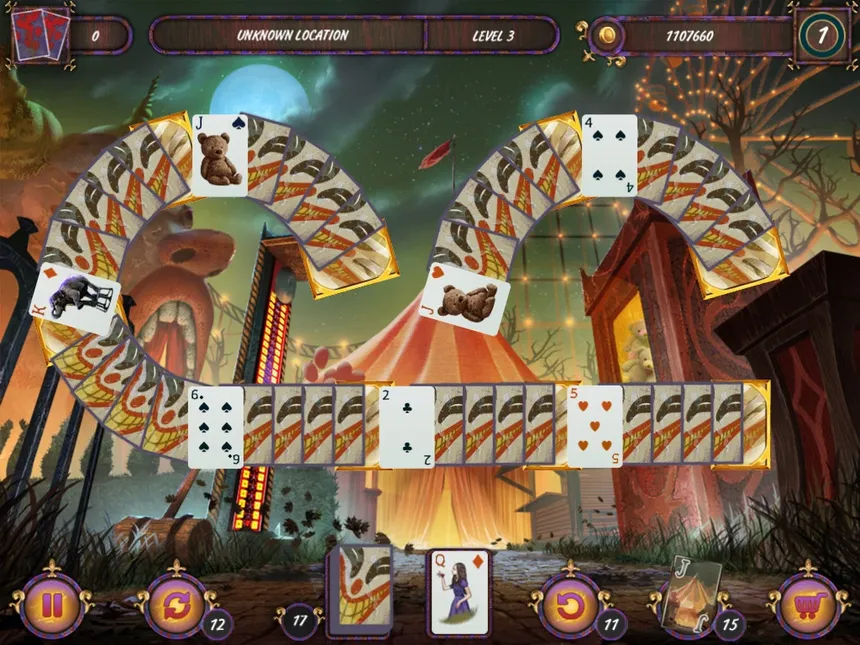 Скриншот 2 к игре Dark Solitaire. Mystical Circus
