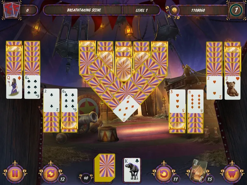 Скриншот 4 к игре Dark Solitaire. Mystical Circus