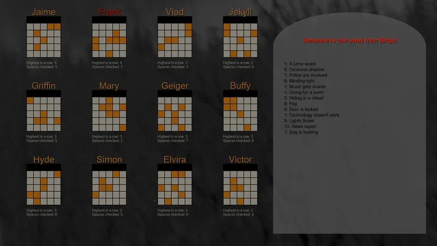 Скриншот 3 к игре Horror Movie Bingo
