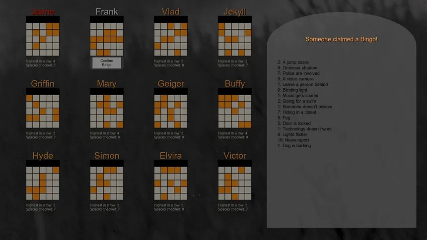 Скриншот 4 к игре Horror Movie Bingo