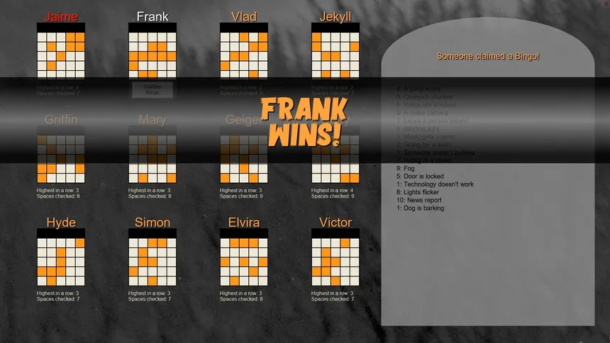 Скриншот 5 к игре Horror Movie Bingo