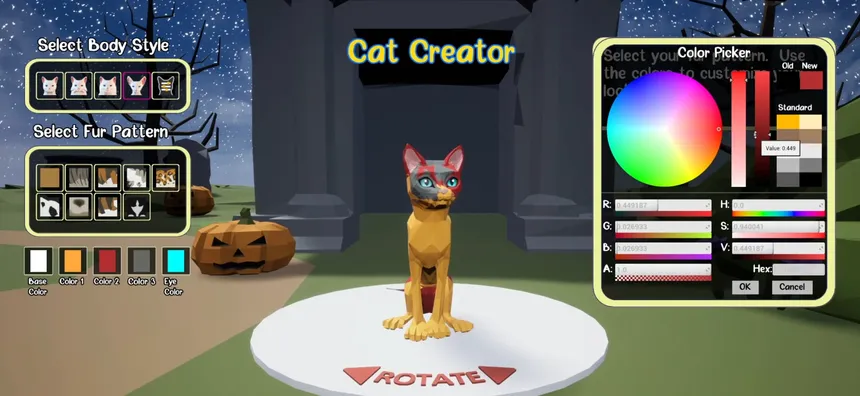 Скриншот 1 к игре Cat Saves Halloween