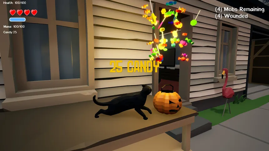 Скриншот 5 к игре Cat Saves Halloween
