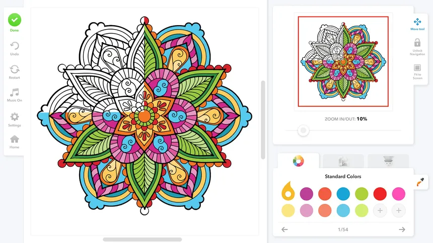 Скриншот 1 к игре Coloring Book for Adults