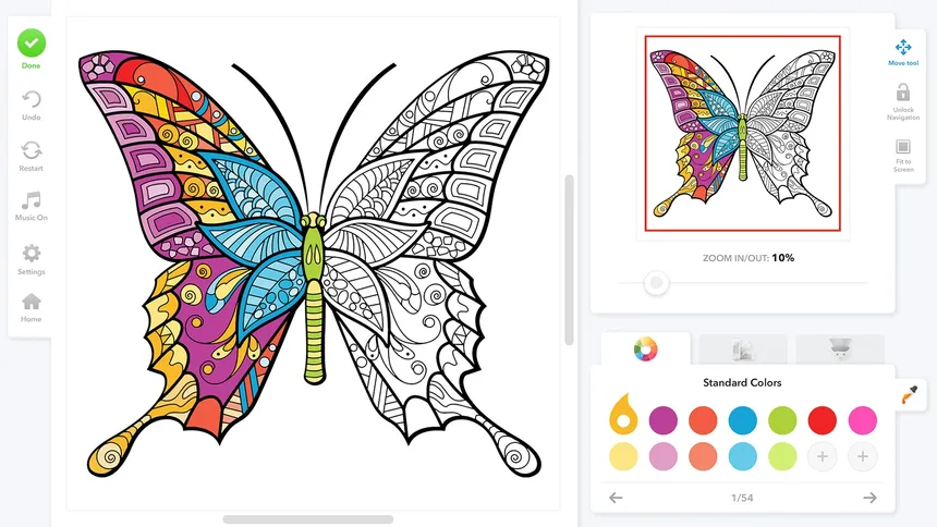 Скриншот 2 к игре Coloring Book for Adults