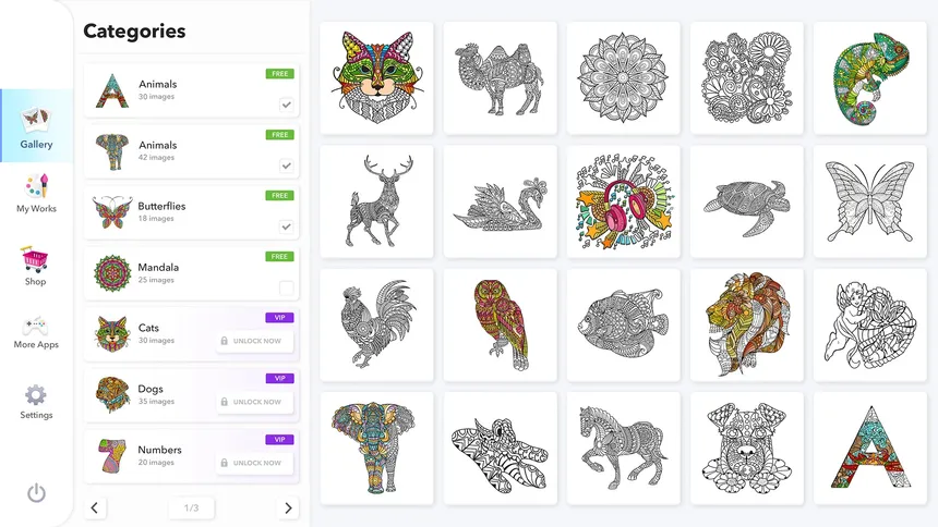 Скриншот 4 к игре Coloring Book for Adults