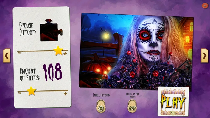 Скриншот 1 к игре Sweet Holiday Jigsaws: Halloween Night