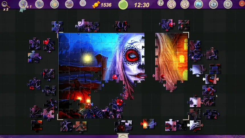 Скриншот 3 к игре Sweet Holiday Jigsaws: Halloween Night