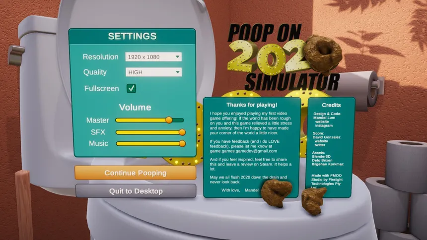 Скриншот 4 к игре Poop On 2020 Simulator