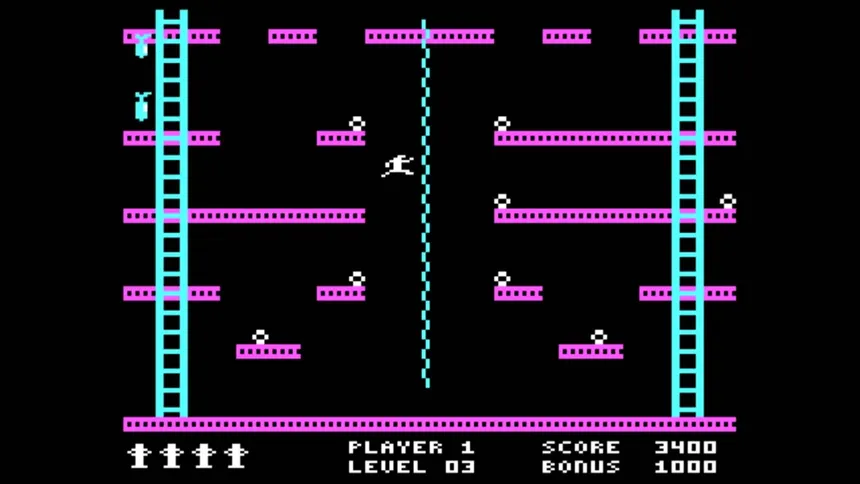 Скриншот 2 к игре Jumpman (C64/MSDOS)