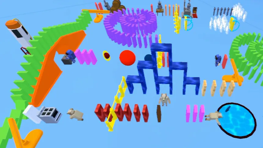 Скриншот 2 к игре Bulk Dominoes VR: Kinetic Rush