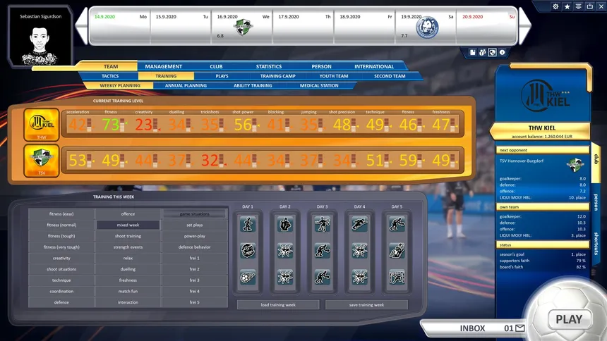 Скриншот 1 к игре Handball Manager 2021