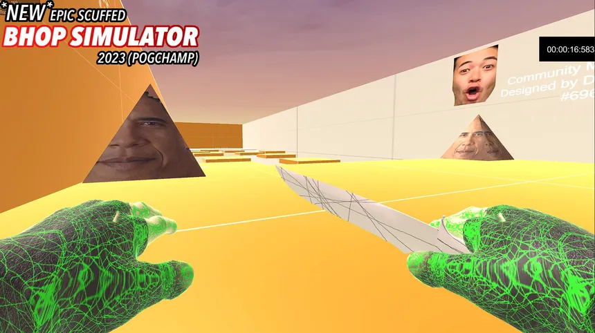 Скриншот 4 к игре *NEW* SCUFFED EPIC BHOP SIMULATOR 2023 (POG CHAMP)