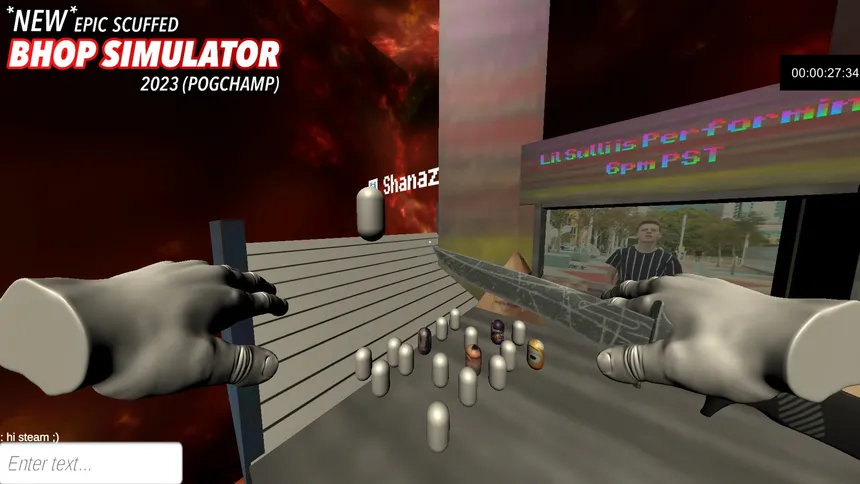 Скриншот 6 к игре *NEW* SCUFFED EPIC BHOP SIMULATOR 2023 (POG CHAMP)
