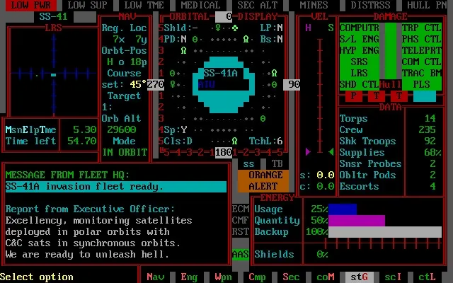 Скриншот 5 к игре STAR FLEET II - Krellan Commander Version 2.0