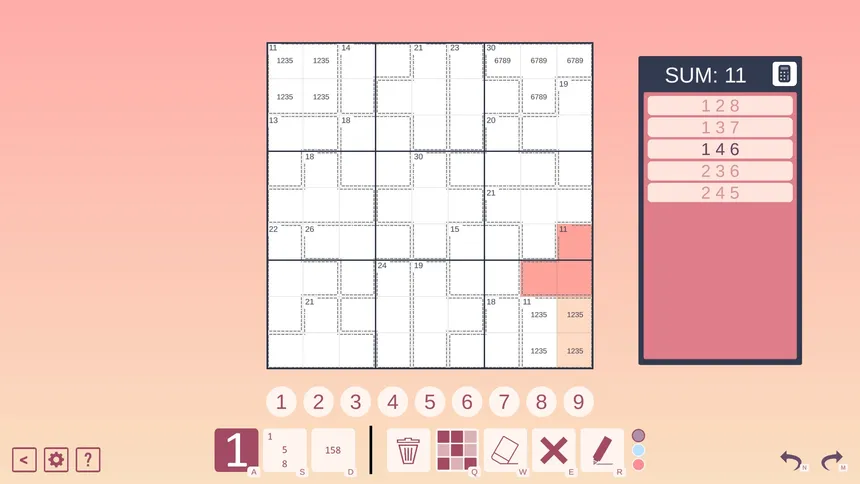 Скриншот 2 к игре Killer Sudoku
