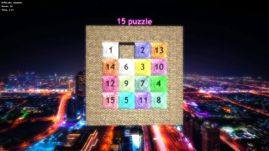 Скриншот 1 к игре 15 puzzle