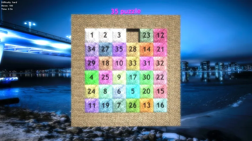 Скриншот 2 к игре 15 puzzle