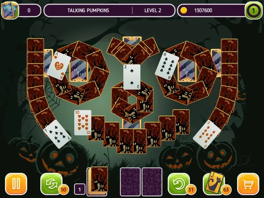 Скриншот 1 к игре Solitaire Halloween Story