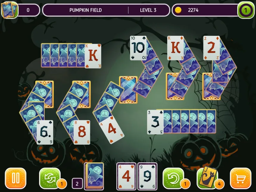 Скриншот 4 к игре Solitaire Halloween Story
