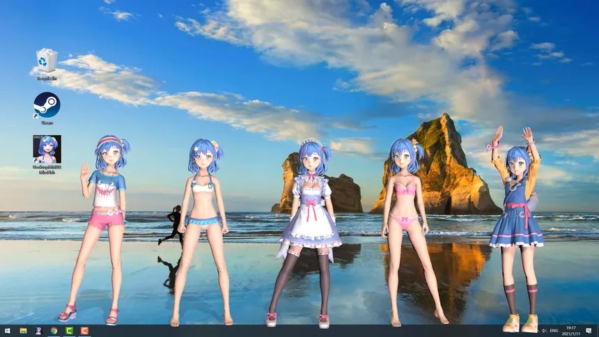 Скриншот 2 к игре DesktopMMD3:Miss Fish
