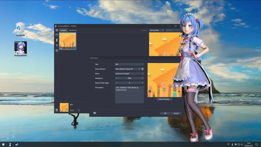 Скриншот 7 к игре DesktopMMD3:Miss Fish