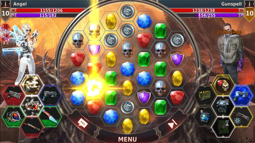 Скриншот 2 к игре Gunspell 2 – Match 3 Puzzle RPG