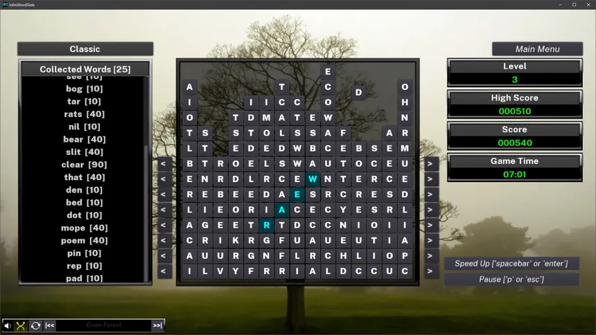 Скриншот 1 к игре InfiniWordSlide