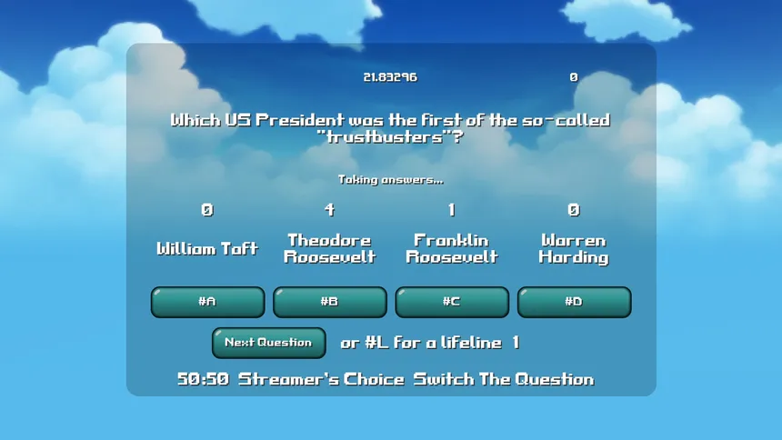 Скриншот 3 к игре Chat Millions - Stream Quiz Game