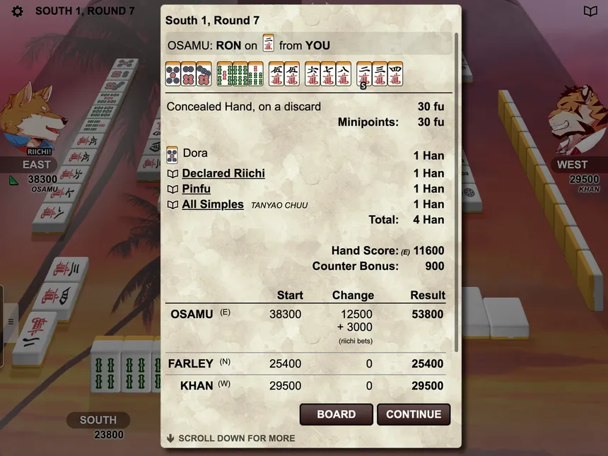 Скриншот 6 к игре Kemono Mahjong