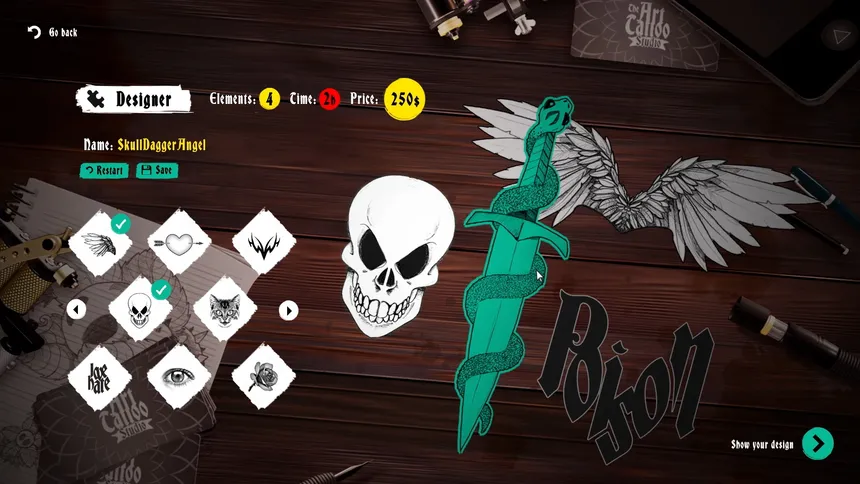 Скриншот 2 к игре Ink Studio: Tattoo Artist Simulator