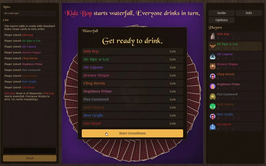 Скриншот 3 к игре King's Cup: The online multiplayer drinking game