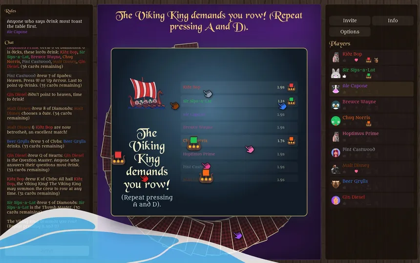 Скриншот 5 к игре King's Cup: The online multiplayer drinking game