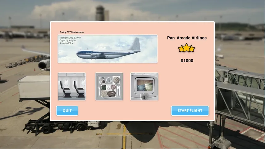Скриншот 1 к игре Pan-Arcade Airlines