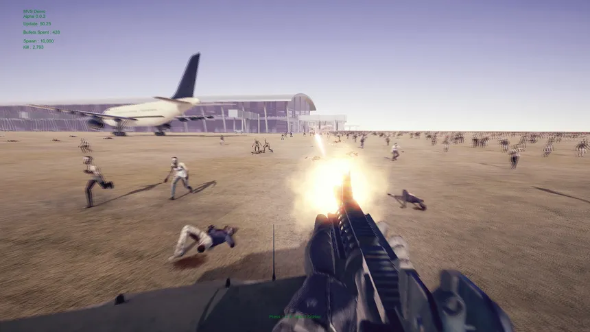 Скриншот 4 к игре Minigun VS Swarms of the Zombie Apocalypse Simulator