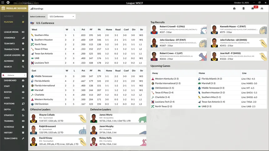 Скриншот 3 к игре Draft Day Sports: College Football 2021