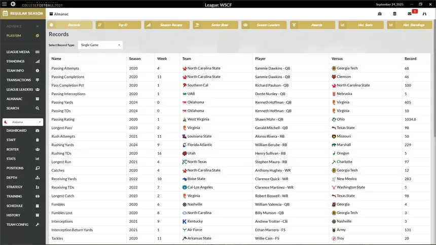 Скриншот 8 к игре Draft Day Sports: College Football 2021