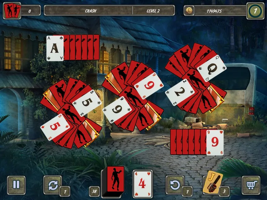 Скриншот 1 к игре Dangerous Solitaire. Zombie Fever