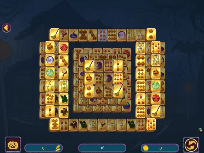 Скриншот 4 к игре Halloween Night Mahjong