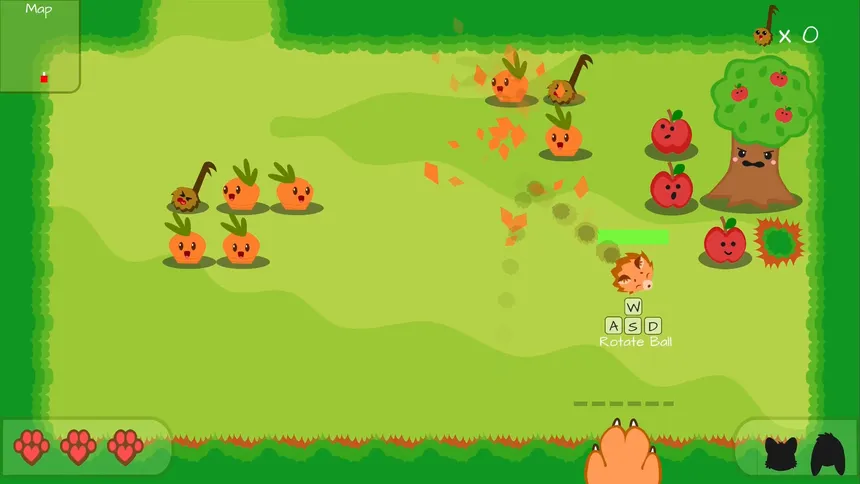 Скриншот 1 к игре FoxPaww: a furry breakout-lite adventure