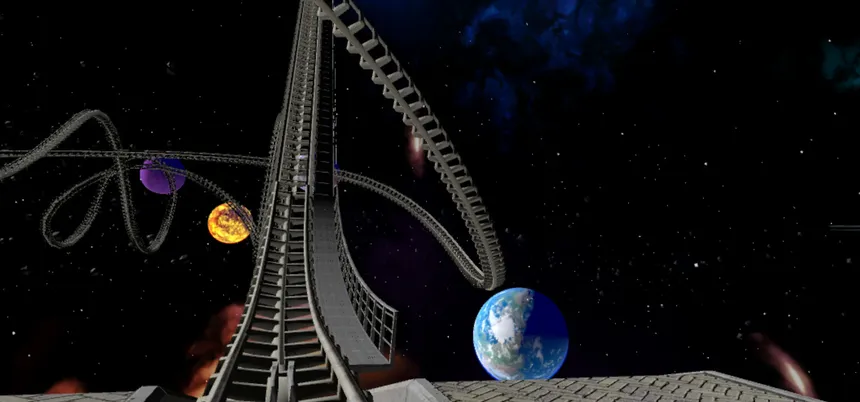 Скриншот 1 к игре VR Galactic Roller Coaster
