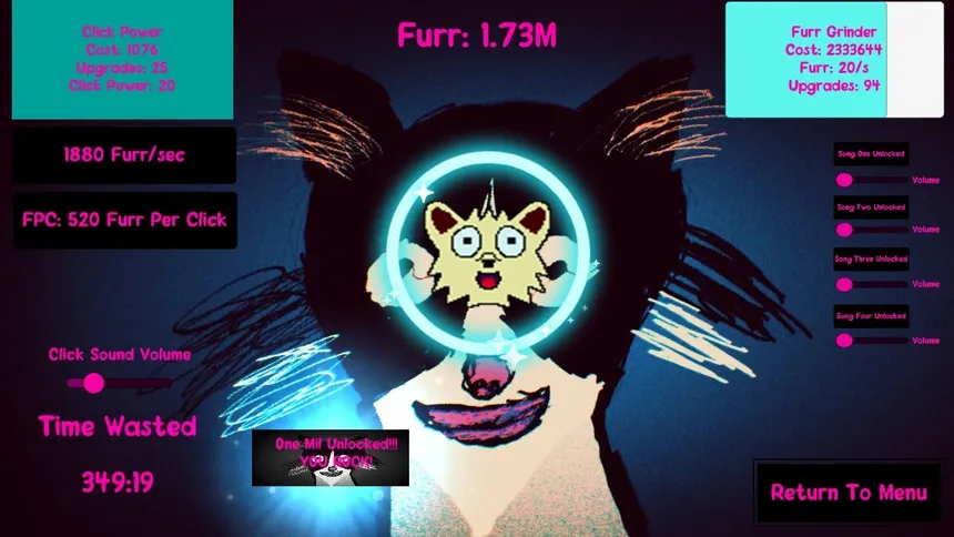 Скриншот 1 к игре Endless Furry Clicker