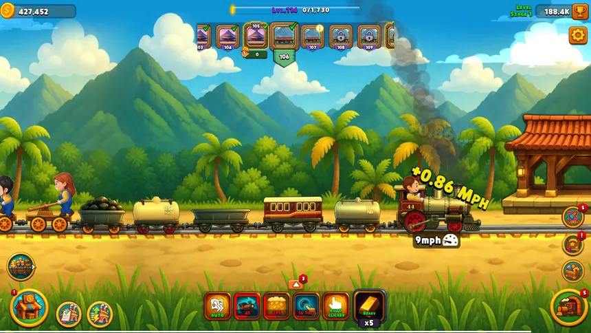 Скриншот 4 к игре TrainClicker Idle Evolution