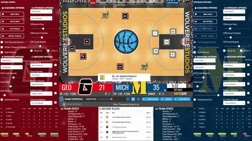 Скриншот 1 к игре Draft Day Sports: College Basketball 2021