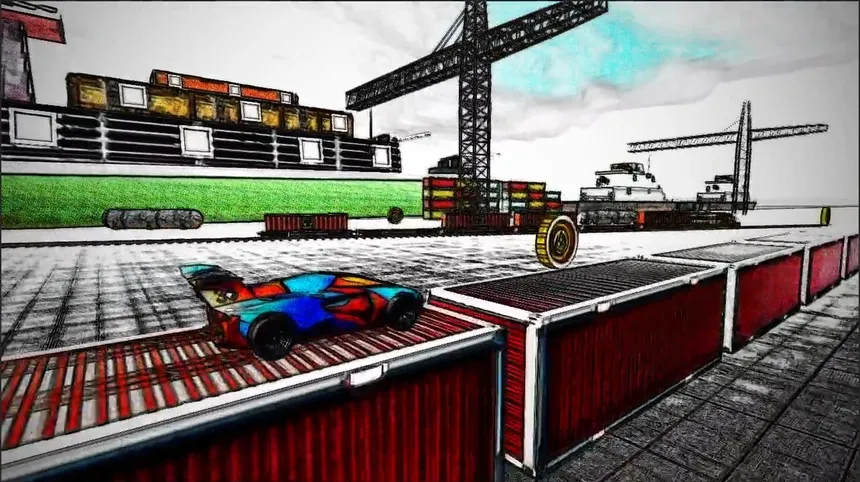 Скриншот 6 к игре Wrecked!: Unfair Car Stunts Racing Game