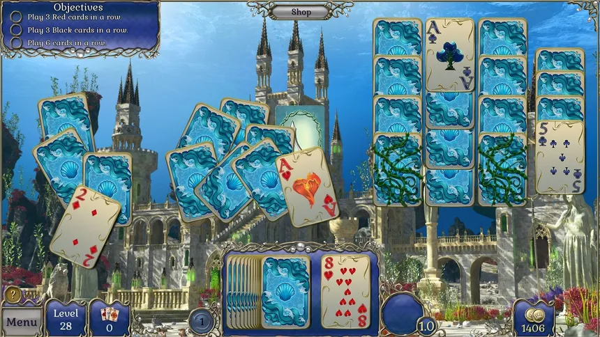 Скриншот 4 к игре Jewel Match Atlantis Solitaire 2 - Collector's Edition