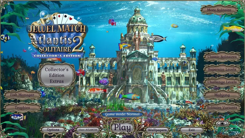 Скриншот 5 к игре Jewel Match Atlantis Solitaire 2 - Collector's Edition