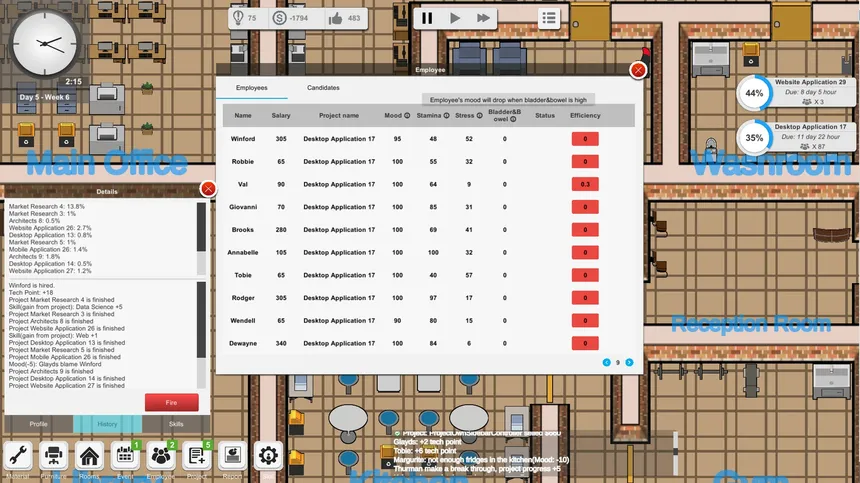 Скриншот 3 к игре Outsourcing - IT company simulator