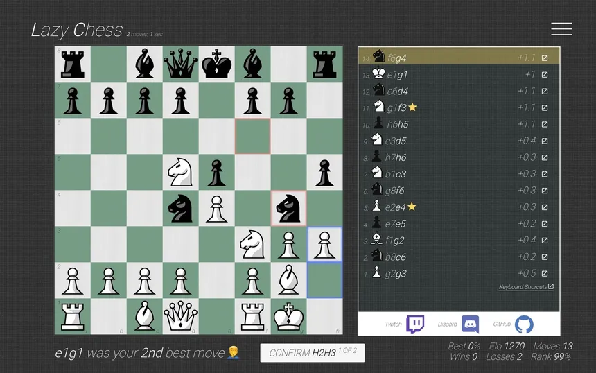 Скриншот 1 к игре Lazy Chess