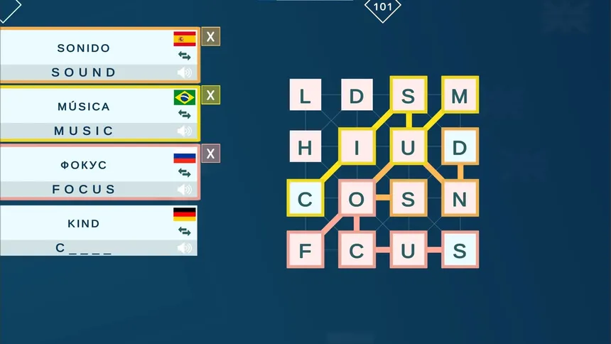 Скриншот 1 к игре Mini Words: Polyglot